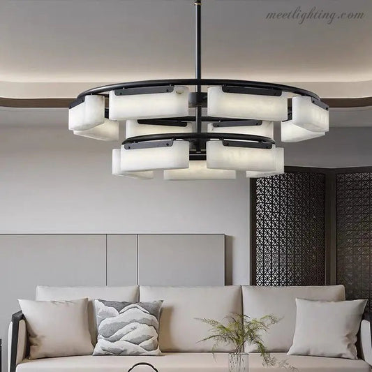 Spain Alabaster Modern Chandelier Lighting Indoor-Meet Lighting
