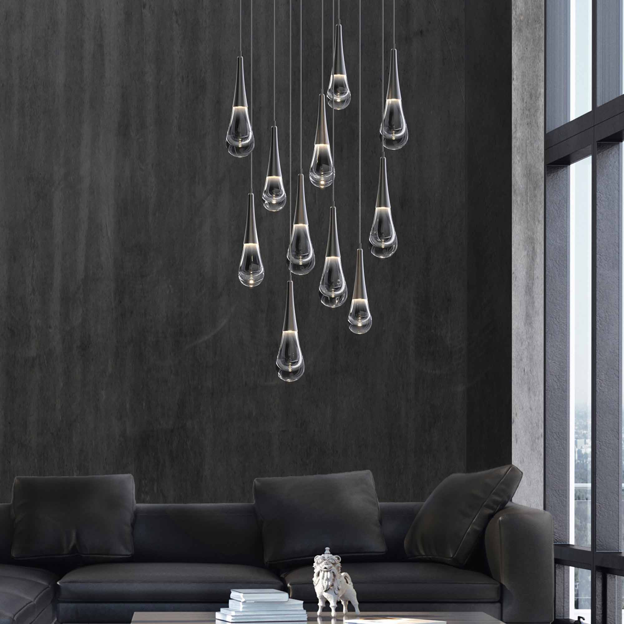 Water Drop Round LED Chandelier-MEET LIGHTING