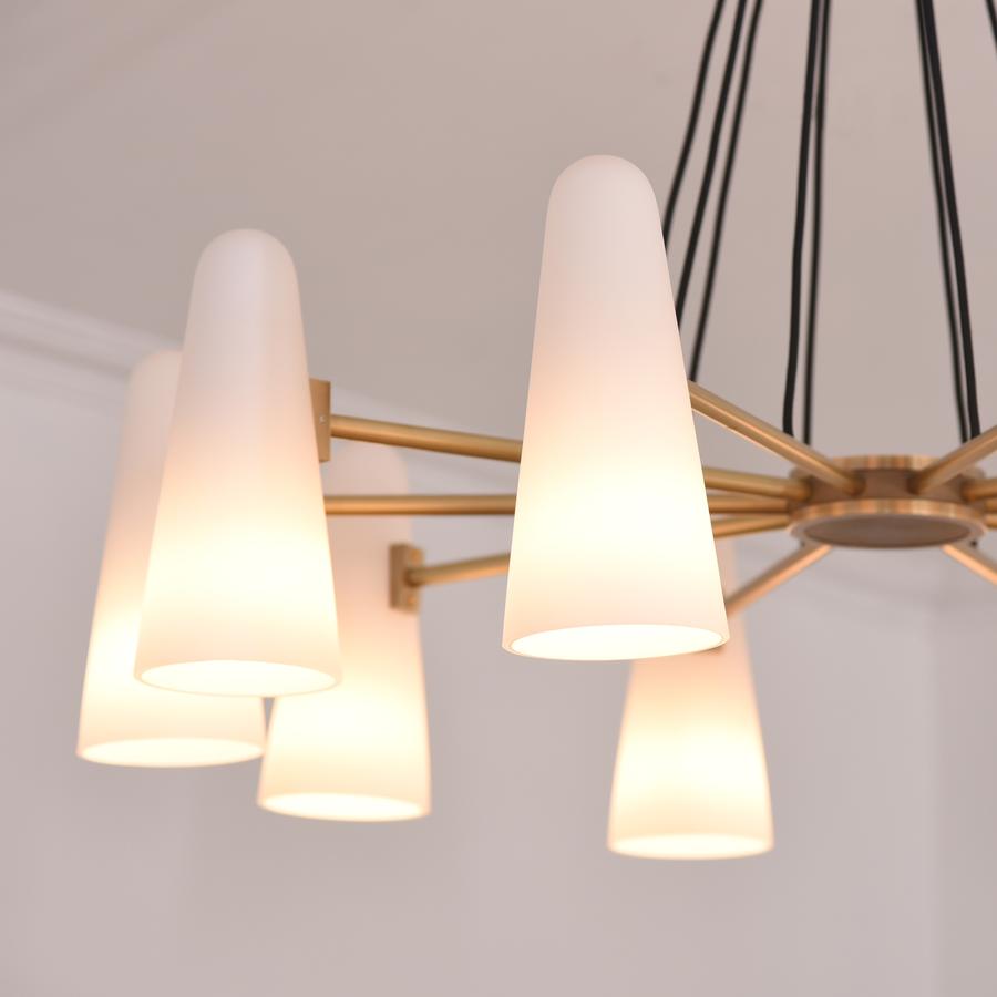 White Porcelain Round Chandelier 10-Lights-MEET LIGHTING