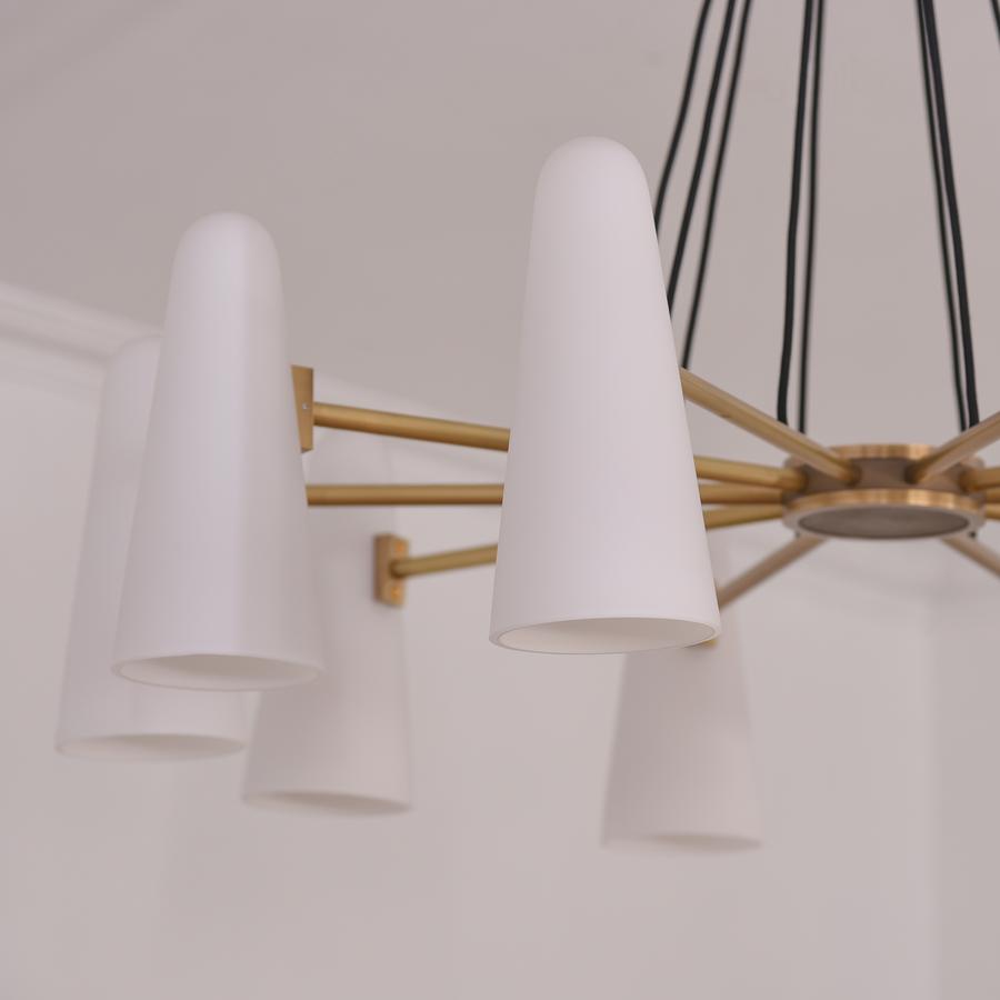 White Porcelain Round Chandelier 10-Lights-MEET LIGHTING