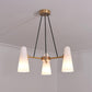 White Porcelain Round Chandelier 3-Lights-Meet Lighting
