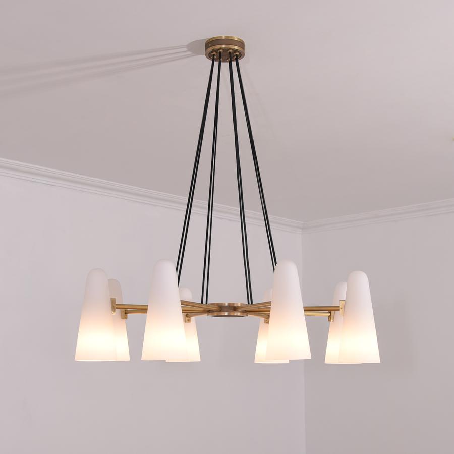 White Porcelain Round Chandelier 8-Lights-Meet Lighting