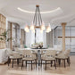 White Porcelain Round Chandelier 8-Lights-Meet Lighting