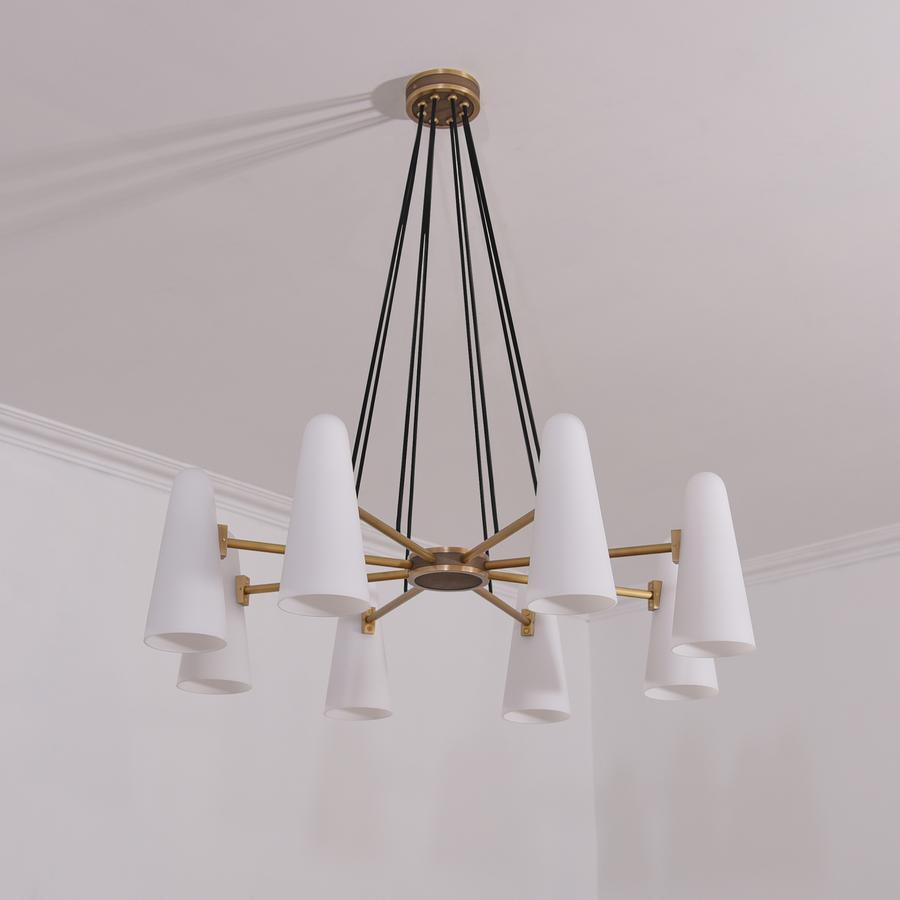 White Porcelain Round Chandelier 8-Lights-Meet Lighting