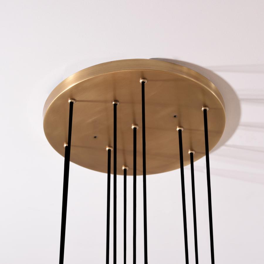 White Porcelain Round Chandelier D18"-Meet Lighting