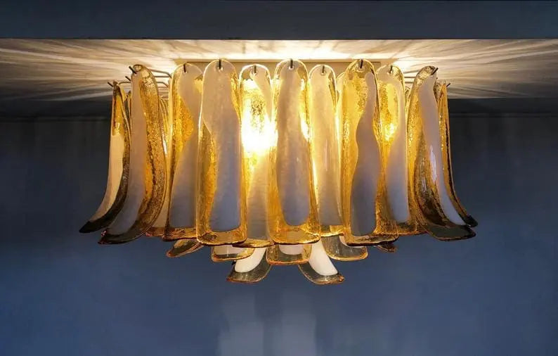 Murano Chandelier – 64 petals – Caramel