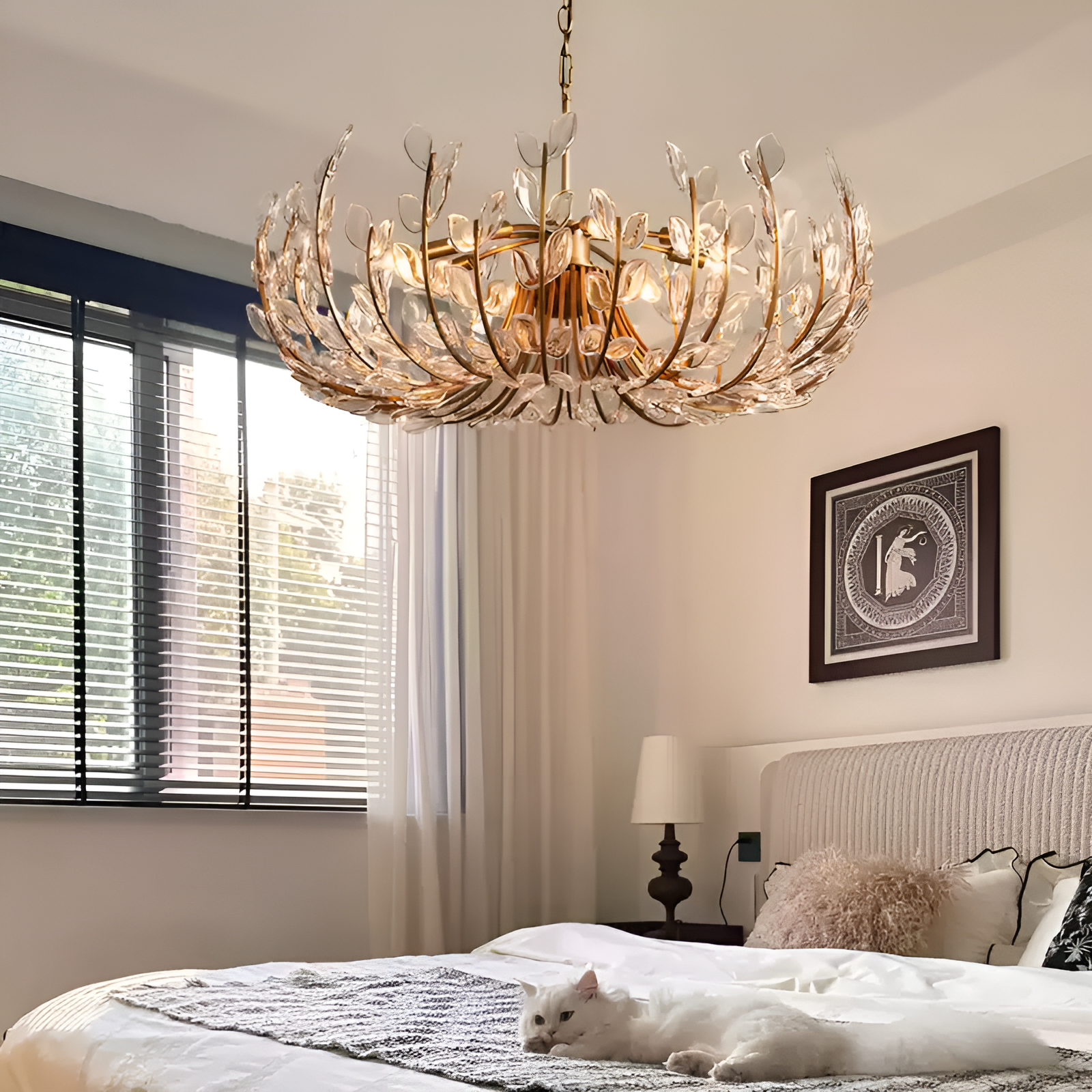 Adela 6 Light Chandelier 26"-MEET LIGHTING
