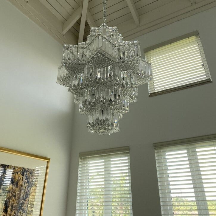 Fashion Star Shaped Chandelier Crystal Ceiling Light Fixture For Small Living Room/ Bedroom-MEET LIGHTING