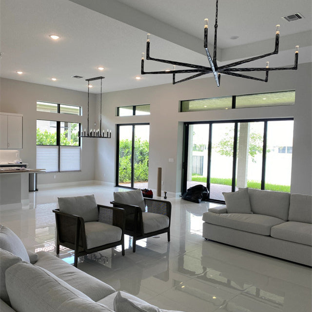 Thaddeus Forged Round Chandelier 36" 48” 60” 72”-MEET LIGHTING
